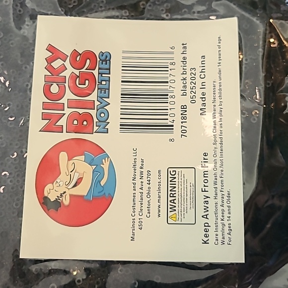 Black Silver Rhinestone & Sequin Bridal Bachelorette Party Captains Cap - Picture 3 of 6